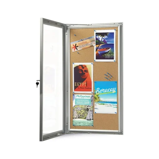 Azar Bulletin<Cork Enclosed Bulletin Board, 42.32" x 23.03" (300232)