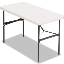 Alera Folding Tables<Banquet Folding Table, Rectangular, Radius Edge, 48 x 24 x 29, Platinum/Charcoal