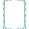 Barker Creek Classroom Paper<8 1/2" x 11" Decorative Computer Paper, Turquoise Chevron, 50/Pack (LL740)