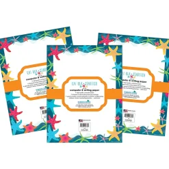 Barker Creek Classroom Paper<8.5" x 11" Kai Ola Starfish Computer Paper Pack, 150 Sheets/Set (4314)