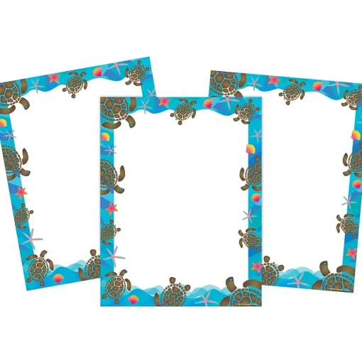 Barker Creek Classroom Paper<8.5" x 11" Kai Ola Sea Turtles Computer Paper Pack, 150 Sheets/Set (4315)