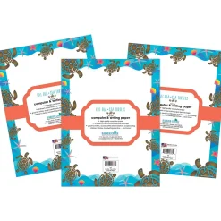 Barker Creek Classroom Paper<8.5" x 11" Kai Ola Sea Turtles Computer Paper Pack, 150 Sheets/Set (4315)