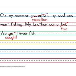 Barker Creek Classroom Paper<8.5" x 11" Raised Line Handwriting Paper, 50 Sheets/Pack (5503)