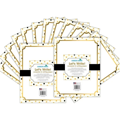 Barker Creek Classroom Paper<Gold Computer Paper, 100 Sheets/Set (BC3624)