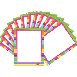 Barker Creek Classroom Paper<Happy Bright Stripe Computer Paper, 100 Sheets/Set (BC3625)