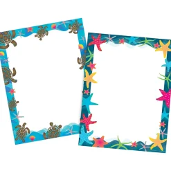 Barker Creek Classroom Paper<Kai Ola 8.5" x 11" Computer Paper Pack (two designs), 100 Sheets/Set (BC4013)