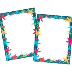 Barker Creek Classroom Paper<Kai Ola Starfish Computer Paper Pack, 100 Sheets/Set (4203)