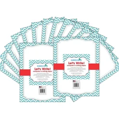 Barker Creek Classroom Paper<Turquoise Chevron Computer Paper, 100 Sheets/Set (BC3623)