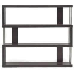 Baxton Studio Bookcases<Barnes 43.38'' W x 11.5'' D Bookshelf, Dark Brown (4339-STPL)
