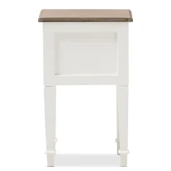 Baxton Studio Storage Cabinets<Dauphine 26" High 1-Drawer Nightstand, White (2633-7575-STPL)