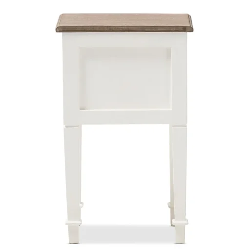 Baxton Studio Storage Cabinets<Dauphine 26" High 1-Drawer Nightstand, White (2633-7575-STPL)