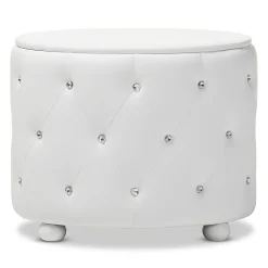 Baxton Studio Storage Cabinets<Davina 19.31" High 2-Drawer Nightstand, White (122-6755-HiT)