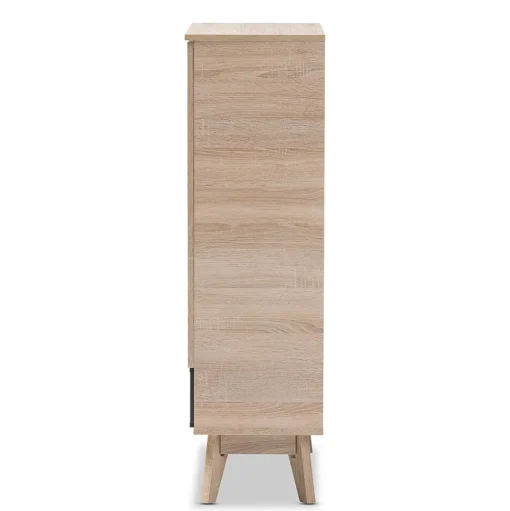 Baxton Studio Storage Cabinets<Fella 46" High Shoe Cabinet, Light Brown (2633-7705-STPL)