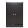 Baxton Studio Storage Cabinets<Francois 45" High Wood Shoe-Rack Cabinet with Four Shelves, Espresso (2633-5377-STPL)