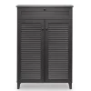 Baxton Studio Storage Cabinets<Harding 30.75'' W x 14.63'' D Storage Cabinet, Dark Brown (5306-STPL)
