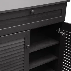 Baxton Studio Storage Cabinets<Harding 30.75'' W x 14.63'' D Storage Cabinet, Dark Brown (5306-STPL)