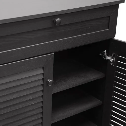 Baxton Studio Storage Cabinets<Harding 30.75'' W x 14.63'' D Storage Cabinet, Dark Brown (5306-STPL)