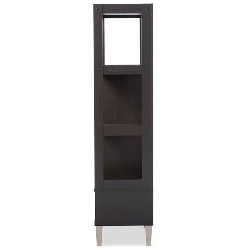 Baxton Studio Bookcases<Kalien 23.01'' W x 15.21'' D Bookshelf, Dark Brown (6465-STPL)