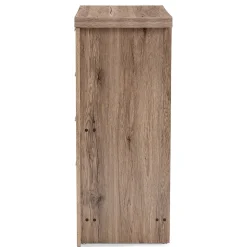 Baxton Studio Storage Cabinets<Laverne 38.19" High 4-Drawer Chest, Oak Brown (146-8296-HiT)