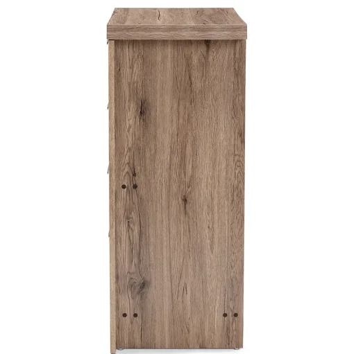 Baxton Studio Storage Cabinets<Laverne 38.19" High 4-Drawer Chest, Oak Brown (146-8296-HiT)