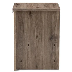 Baxton Studio Storage Cabinets<Laverne 21.65" High 2-Shelf Nightstand, Oak Brown (146-8295-HiT)