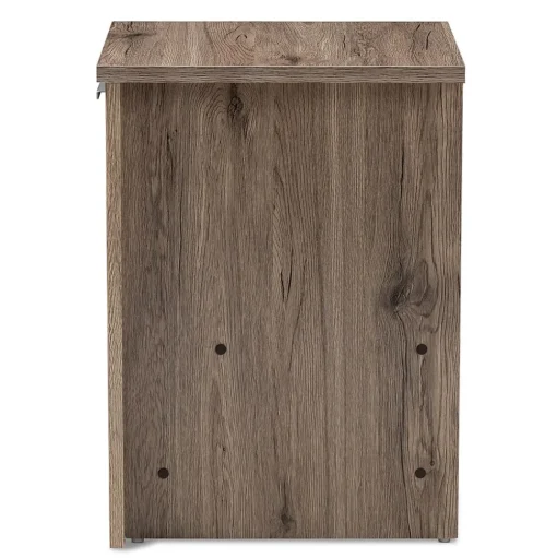 Baxton Studio Storage Cabinets<Laverne 21.65" High 2-Shelf Nightstand, Oak Brown (146-8295-HiT)