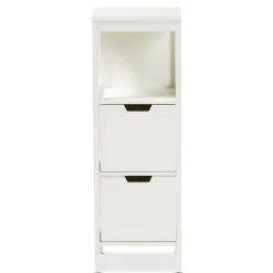 Baxton Studio Storage Cabinets<Reuben 35.04" High 1-Shelf Storage Cabinet, White (163-10299-HiT)