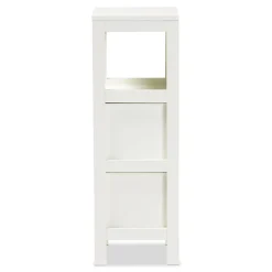 Baxton Studio Storage Cabinets<Reuben 35.04" High 1-Shelf Storage Cabinet, White (163-10299-HiT)