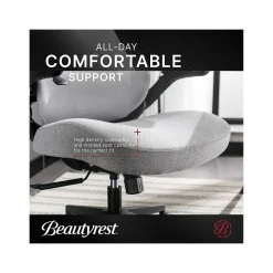 Beautyrest Ergonomic Chairs<ErgoMax Ergonomic Mesh/Fabric Swivel Task Chair, (60078-Gry)