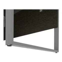 bestar Office Desks<Aquarius 66" Pedestal Desk, Deep Grey/White (114400-000032)