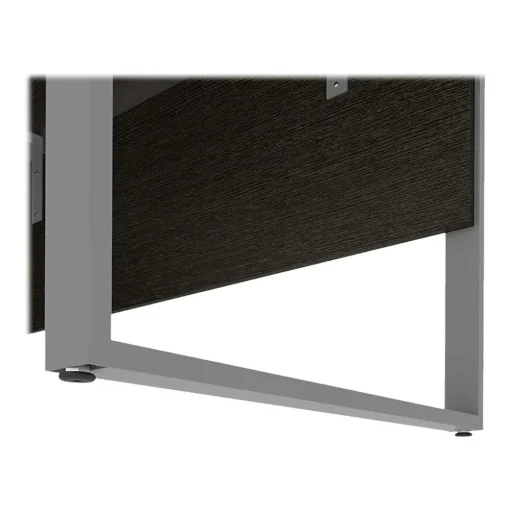 bestar Office Desks<Aquarius 66" Pedestal Desk, Deep Grey/White (114400-000032)