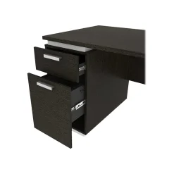 bestar Office Desks<Aquarius 66" Pedestal Desk, Deep Grey/White (114400-000032)