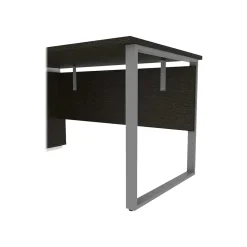 bestar Office Desks<Aquarius 66" Pedestal Desk, Deep Grey/White (114400-000032)