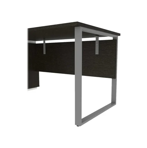 bestar Office Desks<Aquarius 66" Pedestal Desk, Deep Grey/White (114400-000032)