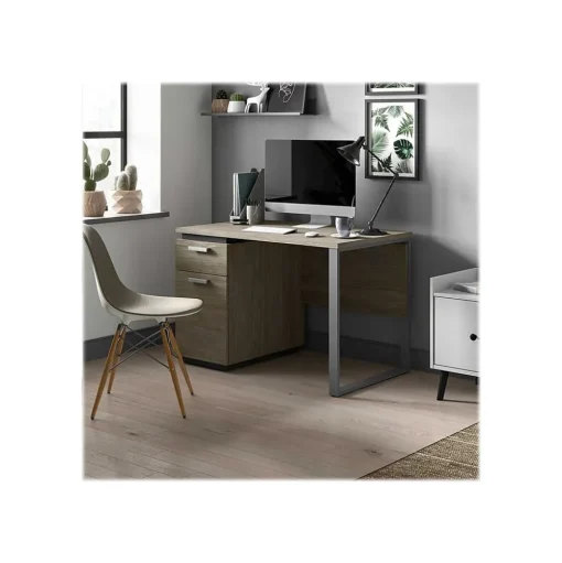 bestar Computer Desks<Aquarius Small 44" Computer Desk, Walnut Gray/Slate (114401-000035)