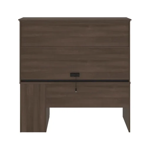 bestar Office Desks<Logan 66" U-Shaped Desk with Hutch, Brown (46410-52)