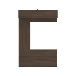 bestar Office Desks<Logan 66" U-Shaped Desk with Hutch, Brown (46410-52)