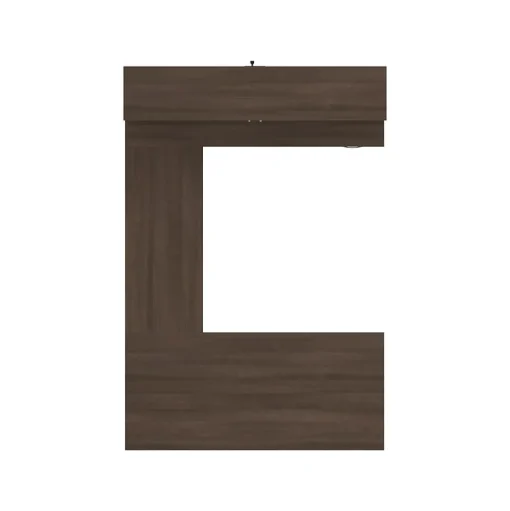bestar Office Desks<Logan 66" U-Shaped Desk with Hutch, Brown (46410-52)