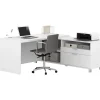 bestar L-Desks<Pro-Linea L-Desk, White (120863-17)