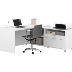 bestar L-Desks<Pro-Linea L-Desk, White (120863-17)