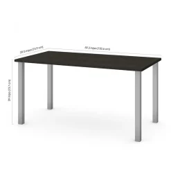 bestar Office Desks<Universel 60" Table Desk, Deep Grey (65865-32)