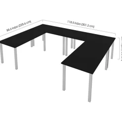 bestar Office Desks<Universel 60" Table Desk, Black (65901-000018)