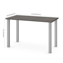 bestar Office Desks<Universel 48" Table Desk, Bark Grey (65855-47)
