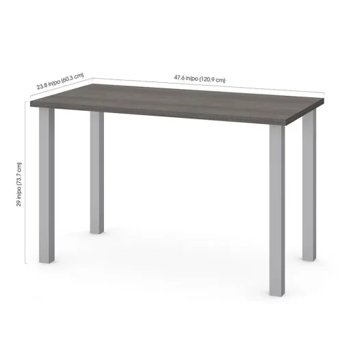 bestar Office Desks<Universel 48" Table Desk, Bark Grey (65855-47)
