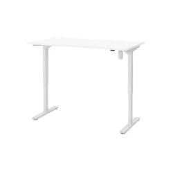 bestar Standing Desks<Universel 60"W Electric Height Adjustable Desk, White (65838-17)