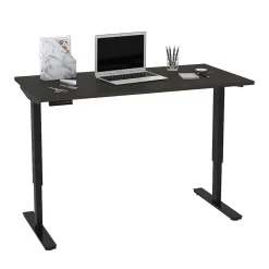 bestar Standing Desks<Universel 60"W Electric Height Adjustable Desk, Deep Grey (65867-32)