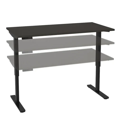 bestar Standing Desks<Universel 60"W Electric Height Adjustable Desk, Deep Grey (65867-32)