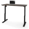 bestar Standing Desks<Universel 60"W Electric Height Adjustable Desk, Antigua (65867-52)