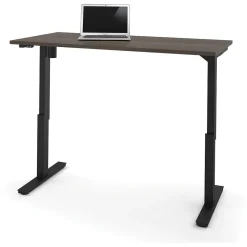 bestar Standing Desks<Universel 60"W Electric Height Adjustable Desk, Antigua (65867-52)