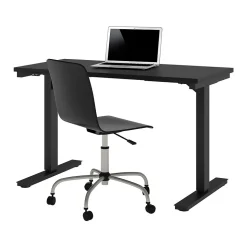 bestar Standing Desks<Universel 48"W Electric Height Adjustable Desk, Black (65857-18)